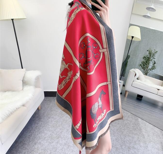 

scarves Women Winter Warm Shawls and Wraps Design Horse Print Thick Scarves