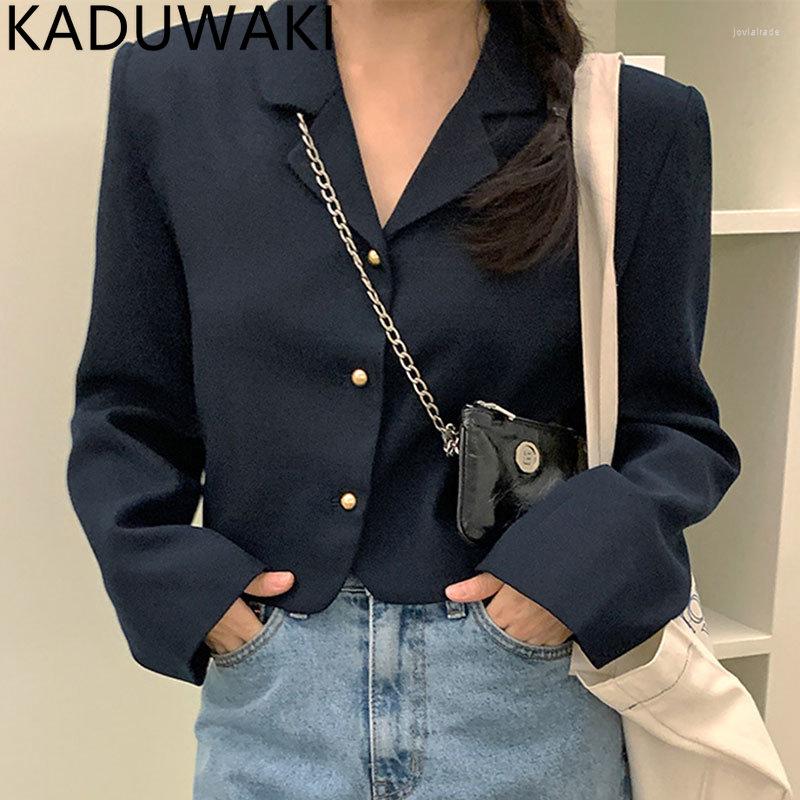 

Women's Suits Autumn 2022 Simple Cropped Coat Women Long Sleeve Loose Casual Korean Style Blazers Streetwear Vintage Suit Jackets, Beige