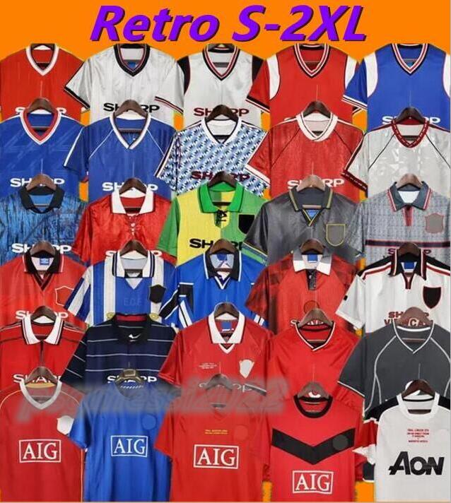 

Retro Version 1992 1994 1996 2002 United Soccer jerseys 1999 2000 finals football shirts Giggs SCHOLES BECKHAM RONALDO Manchester Vitage VERON 1990 1998 CANTONA 666, 2000/01 home