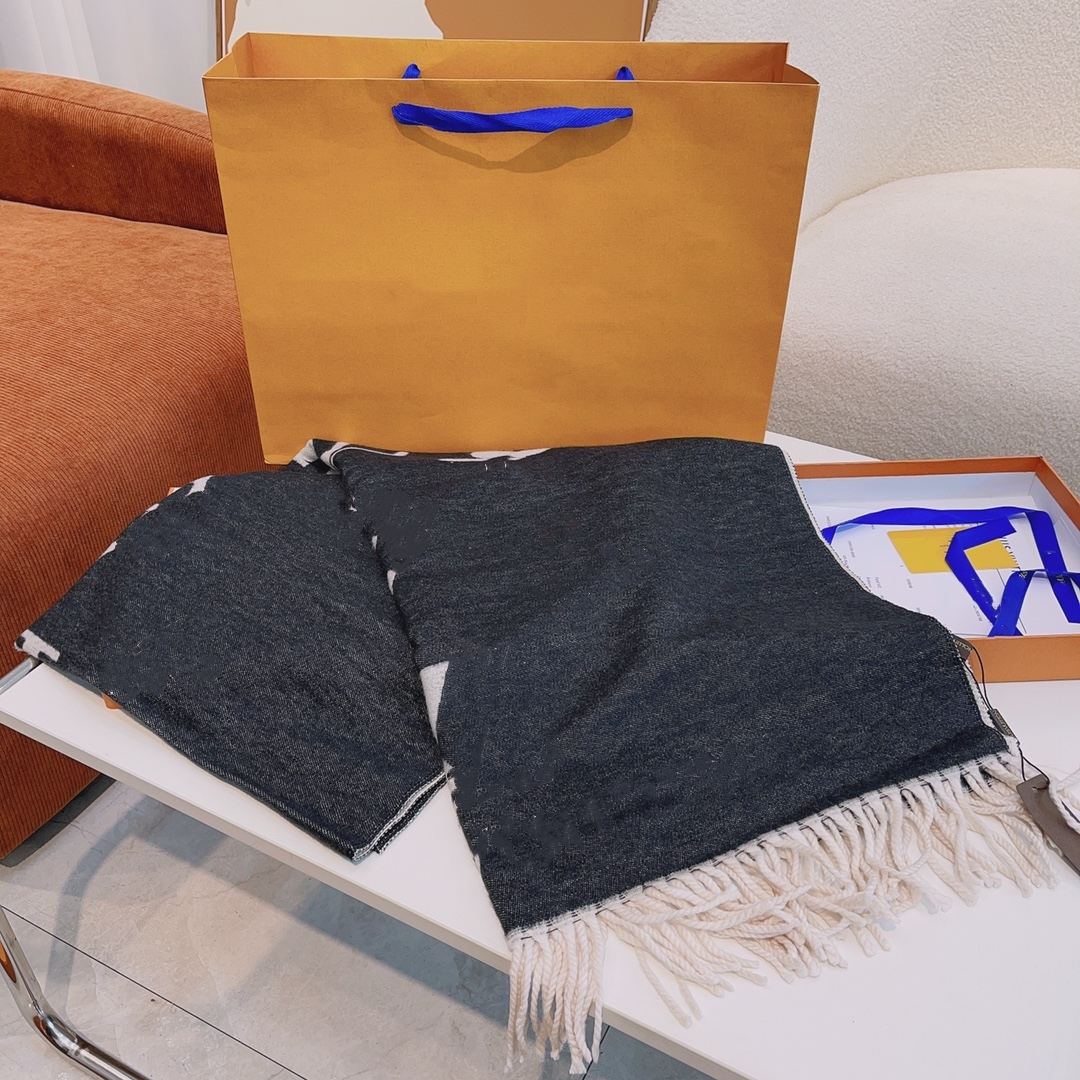 

knit scarf set for men women winter wool Fashion designer cashmere shawl Ring luxury plaid check sciarpe echarpe homme with box