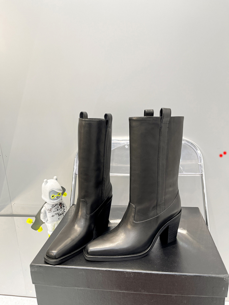 

2023 middle age series rain boots booties vintage women Martin boot leather chain decoration flat bottom retro rainboots waterproof net red same paragraph -L103, Picture color