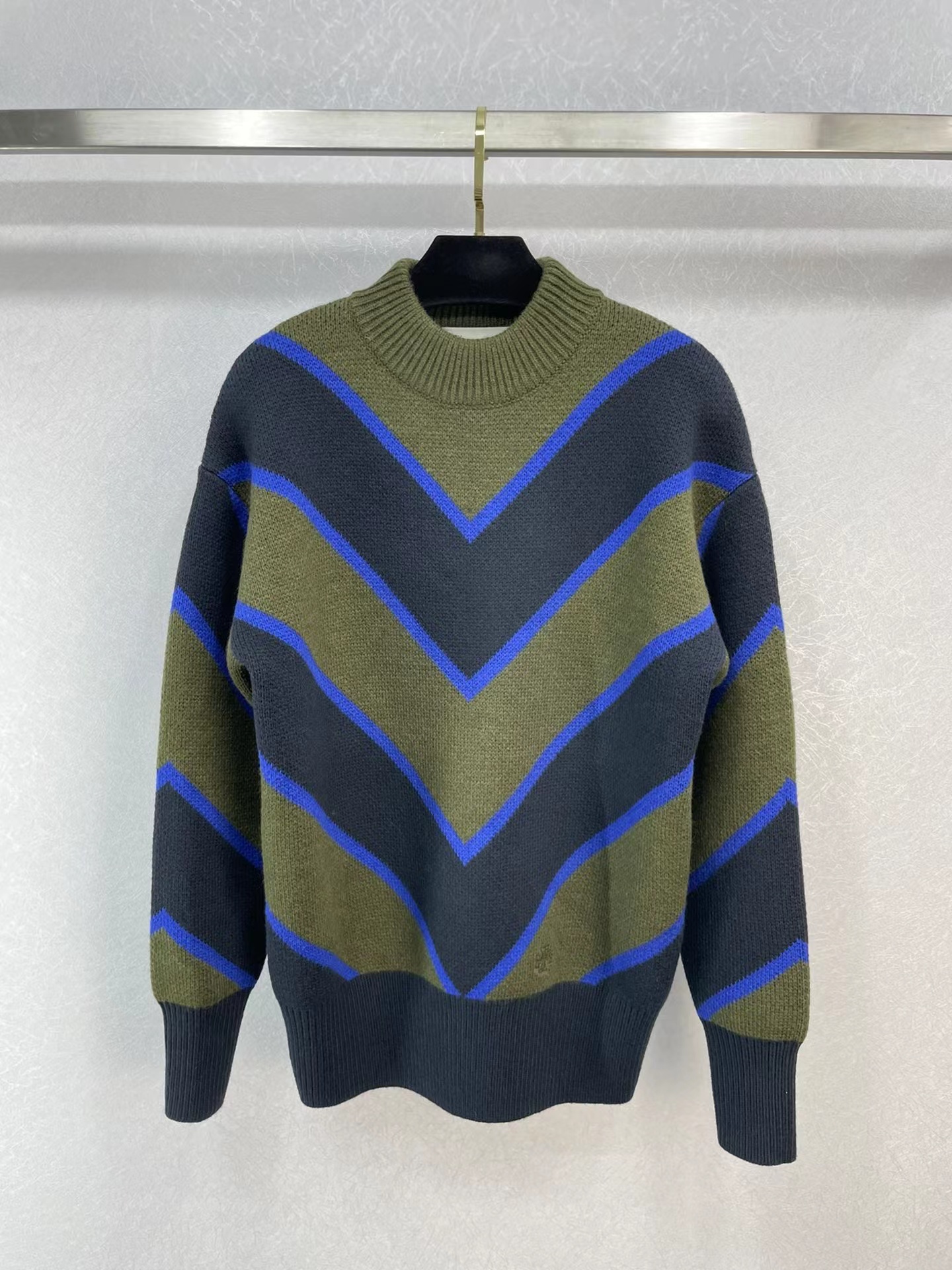 

2022 Autumn Winter Milan Runway Sweaters O Neck Long Sleeve High End Jacquard Pullover Women' Designer Tops 1107-03, Customize
