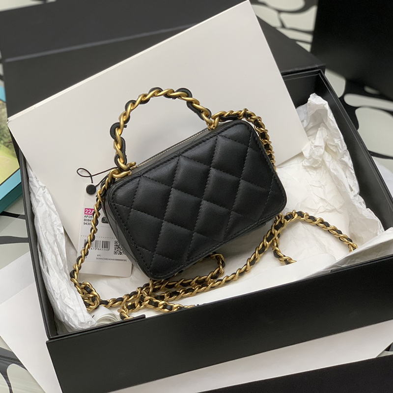 

10A Mirror quality Luxury Designer Women Cosmetic Bags Vanity With Chain Handbag Designer Cross Body Bag WithBox C103