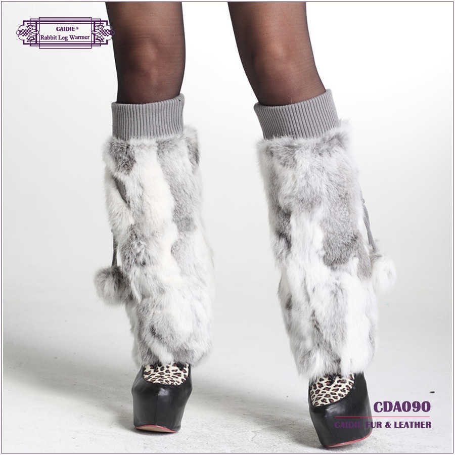 

Socks Hosiery Warm Spring Women Fur Leg warmer With Rabbit Fur Leg warmer Girls Over Knee For Atumn and Winter 2018 Fashion polainas mulher T221107, Natural grey