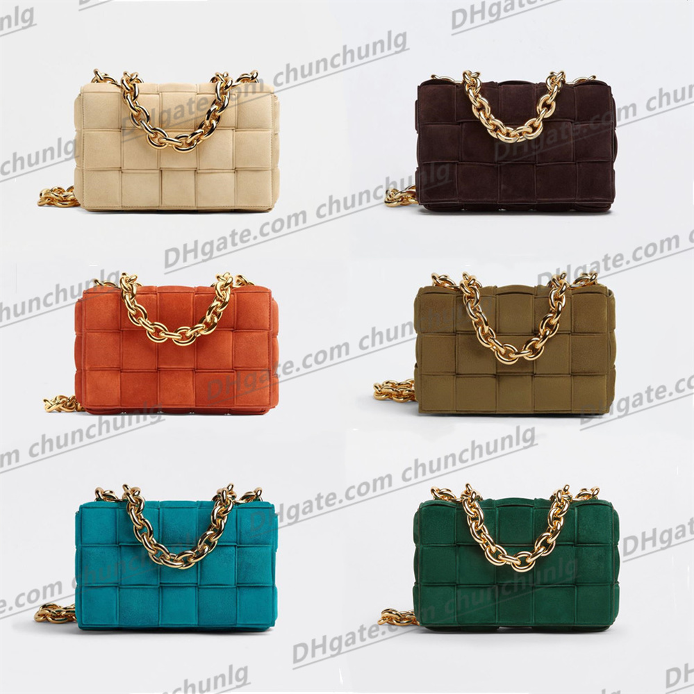 

High Quality shoulder bags Hand woven Grind arenaceous leather chain totes Luxury designer Multi color selection Women's Handbag cassette Crossbody Evening Bag, Original box