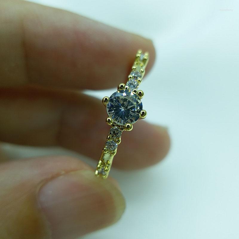 

Wedding Rings Fashion Vintage For Women Trendy Retro Zircon Stone Ring Classic Gold Silver Filled Finger Male Female Gift