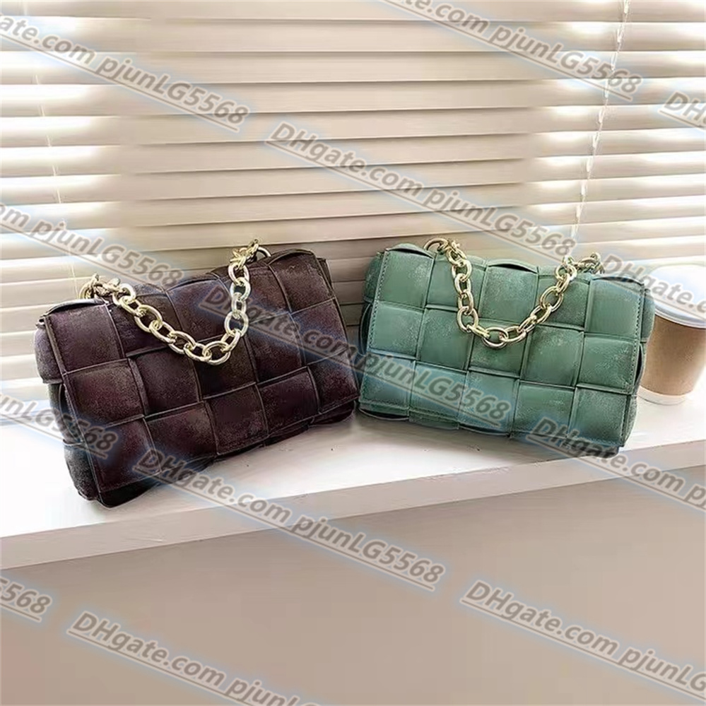 

High Quality shoulder bags Hand woven Grind arenaceous leather chain totes Luxury designer Multi color selection Women's Handbags cassette Crossbody Evening Bag, Yellow