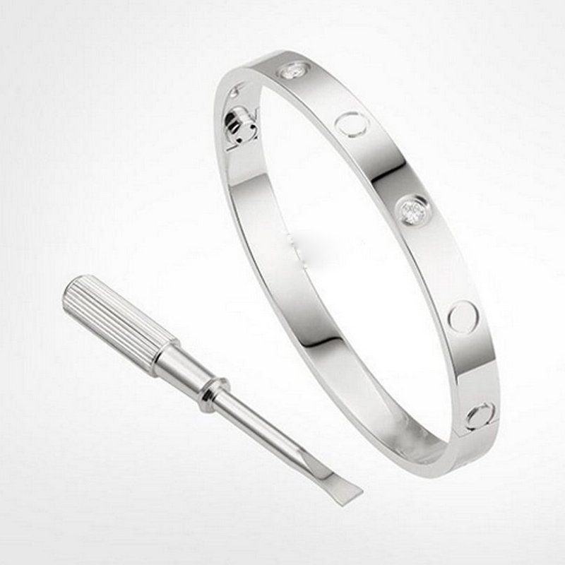 

Love Screw bangle carter Bracelet Designer Bracelets Luxury Jewelry Women Bangle Accessories Titanium Steel Alloy Gold-Plated Never Fade with original bag