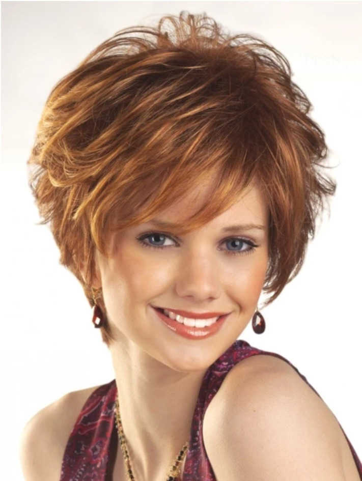 

Hair Lace Wigs Women's Short Hair Wig ffy High Temperature Silk Head Cover, Picture color