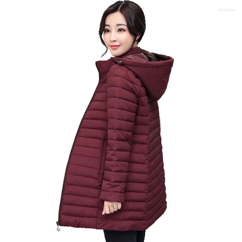 

Women's Down -6XL Casual 2022 Winter Jacket Women Hooded Cotton Padded Autumn Female Coat Outwear Slim Ladies Parka Abrigos Mujer Invierno, Black