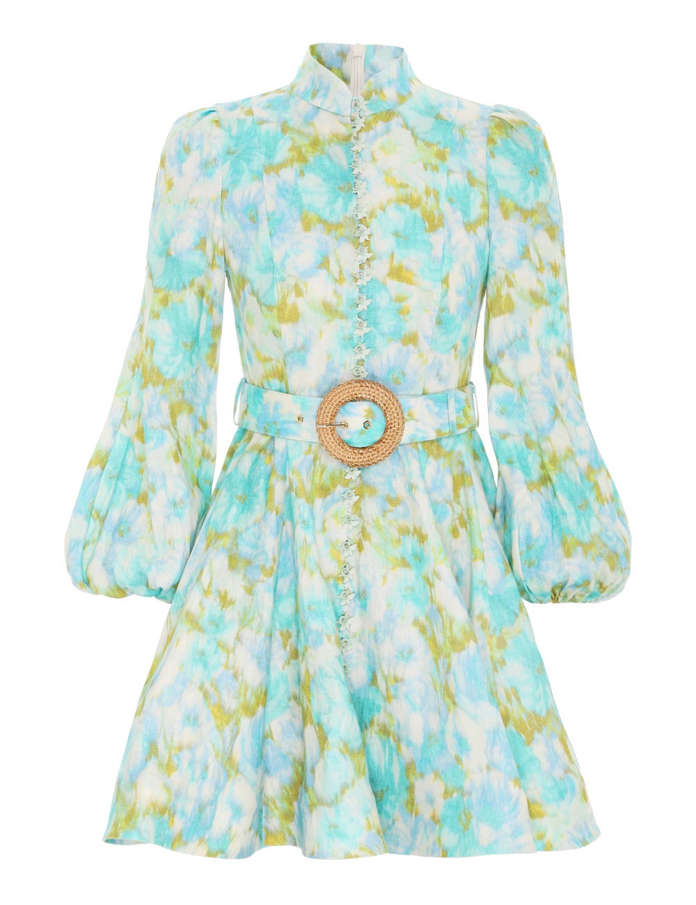 

Casual Dresses Women's Sweaters Australian Designer Designs Green Ikat Flower Pattern Dress