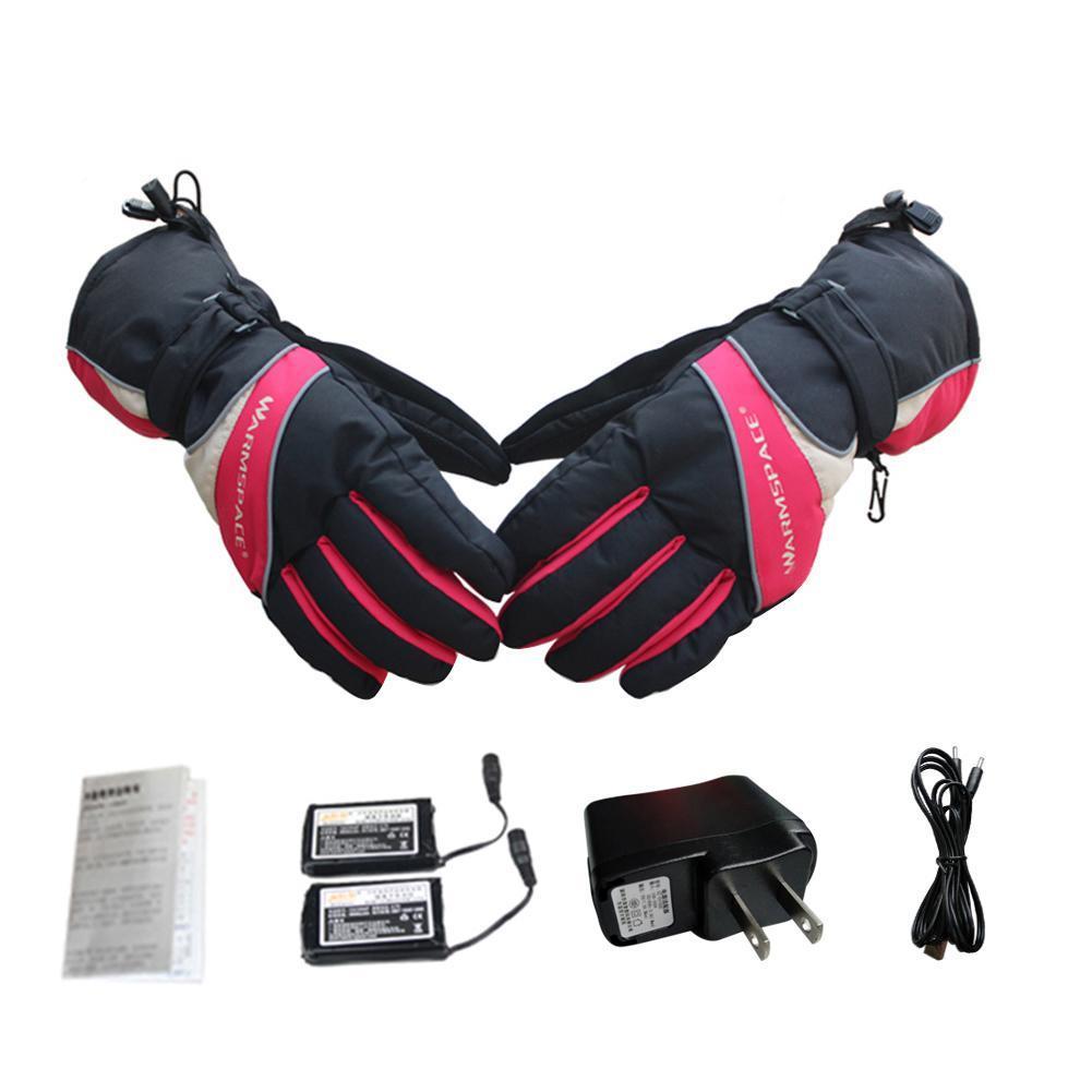 

Ski Gloves Men Women Electric Heated Gloves Liners Outdoor Battery Powered Five Fingers Hand USB Heating Warmers Cycling Skiing Gloves 221105, Men us plugs