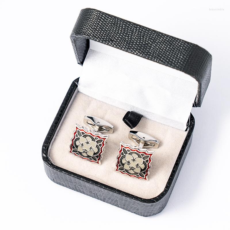 

Jewelry Pouches Fashion Black PU Leather Cufflinks Gift Box Wedding Storage Cases Cuff Link Display Boxes Christmas Holder