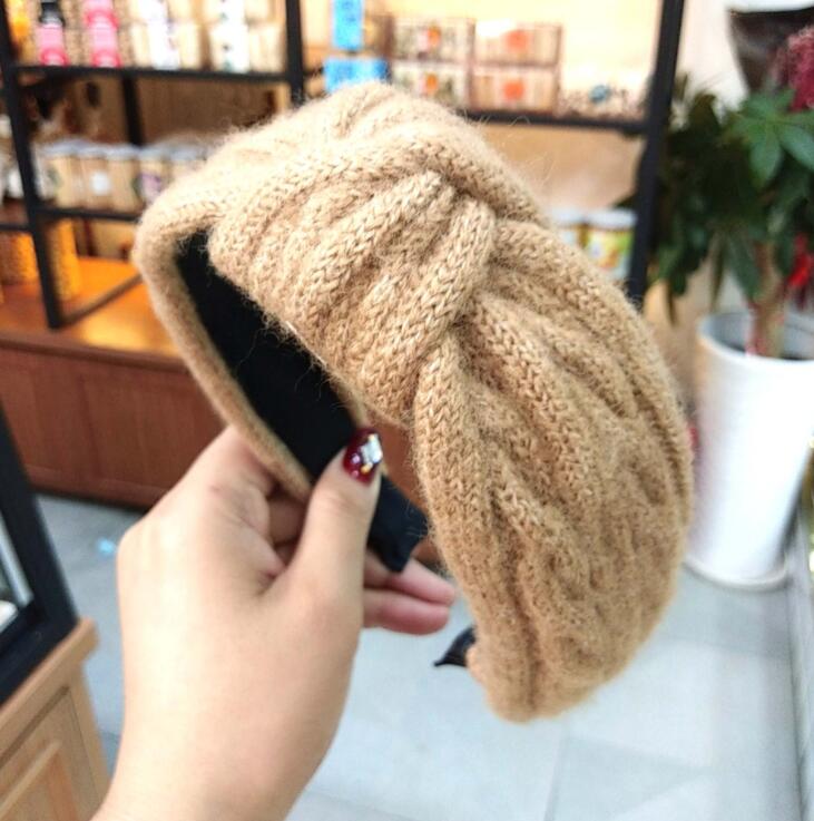 

Designer Edge Knotted Headbands Leather Headband Hair Hoop Accessories for Women Girls Headwrap