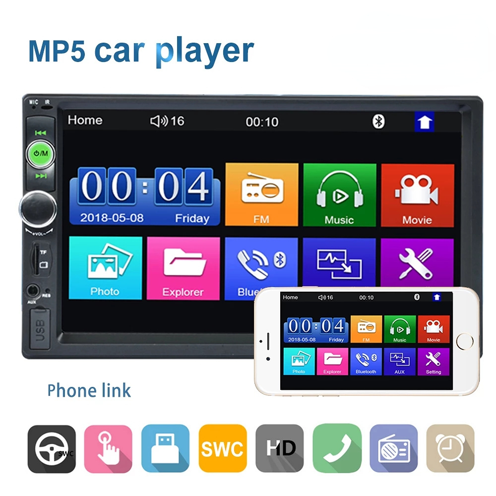 

Car Audio 2 Din Car Stereo Bluetooth Autoradio 7&quot Touch Screen Mirror Link Multimedia Video Player For Toyota KIA Ford VW Skoda