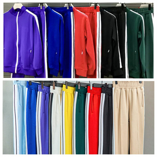 

Mens womens Designer Sweater tracksuit jackets Sweatshirts Casual stripe side ribbon retro Euro Size S-XL Streetwear Zipper Casual Pants Pullover coats track suit