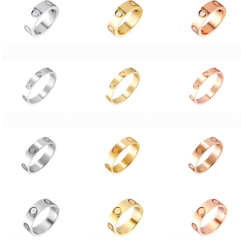 

2022 classic fashion New Hot Love Ring Designer screw Ring For Women man Luxury Accessories Titanium Steel Never Fade lovers Jewelry gift choose size5-11