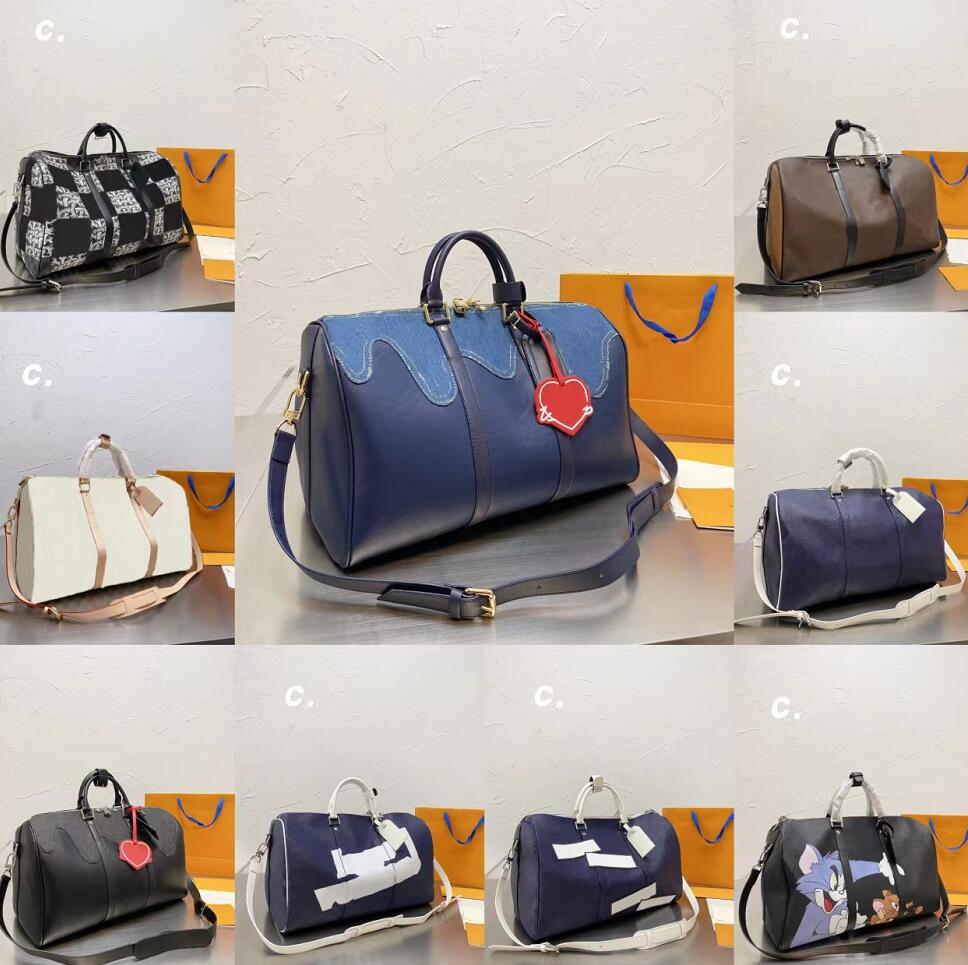 

Designer Bag Leather Duffel Bags Unisex Leisure Large Capacity Handbags Men Commerce Travelling Packet women's Portable Canvas Printing Airport Bag Handbag, 01 g