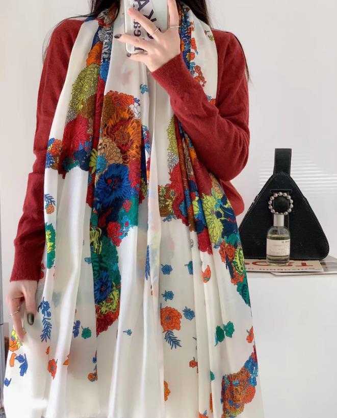

scarves for womens Mens luxurys Pashmina quality Silks Cotton Blend Women Fashion