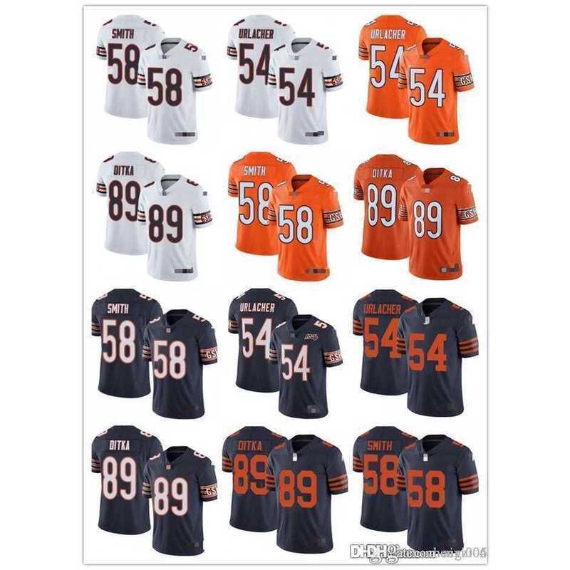 

Mens Jersey Womens Youth Chicago''Bears''54 Brian Urlacher 89 Mike Ditka 58 Roquan Smith 1 Season Alternate Custom Football Jerseys, Colour