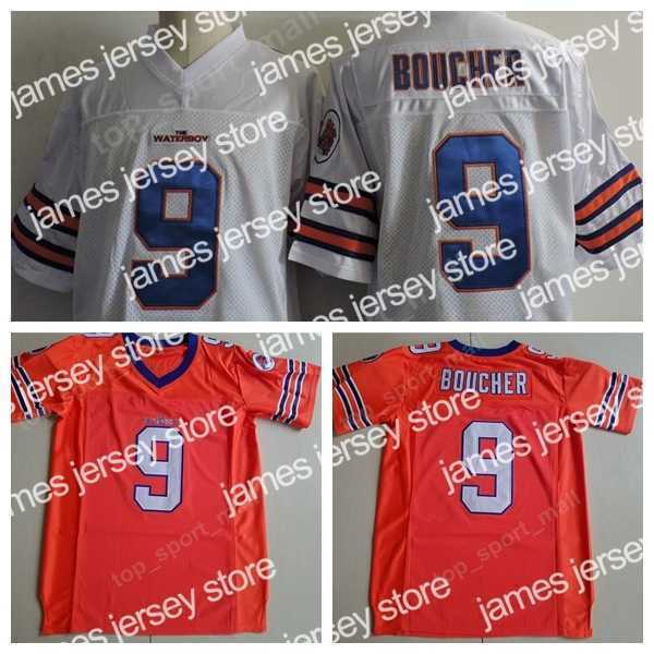 

Football Jerseys The Waterboy Adam Sandler 9 Bobby Boucher Movie Football Jerseys College All Stitched Sport Team Color Orange White