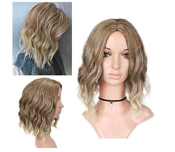 

Hair Lace Wigs Wig Women's Short Curly Hair Wavy Split Fiber Head Cover, Picture color