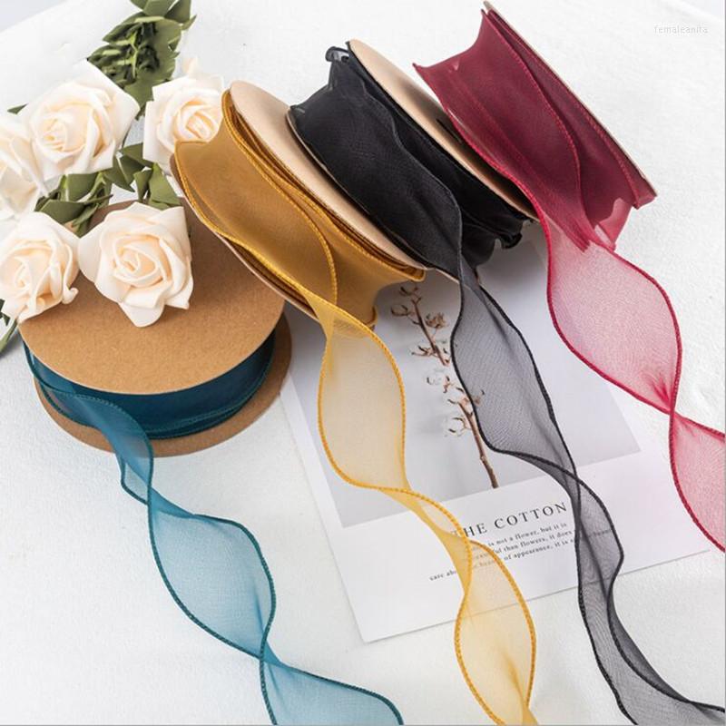 

Jewelry Pouches 4cm Wide Different Colorful Ribbon Wave Silk Organza Bow Material For Hair Ornament Gift Wrapping Decoration Lace Ribbons