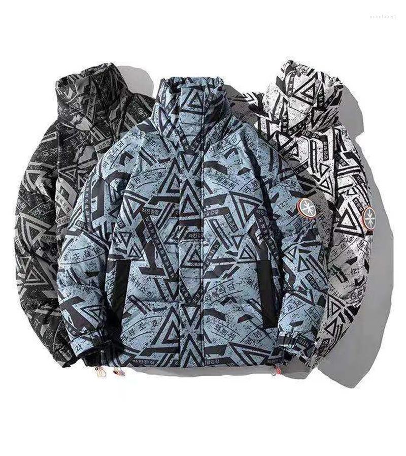 

Men' Down Jacket Large Size Cotton Coats Casual Stand Collar Thick Warm Winter Jackets, Black