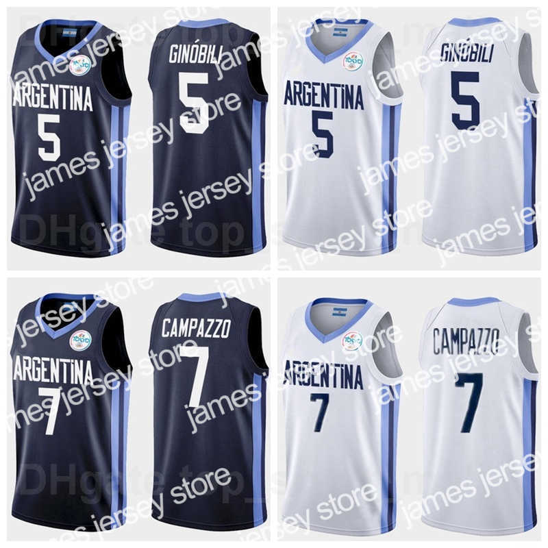 

Basketball Jerseys 2021 Tokyo Argentina Basketball Jersey 7 Facundo Campazzo 5 Manu Ginobili 4 Luis SCOLA 29 Patricio GARINO 14 Gabriel DECK 12 Marcos DELIA, White