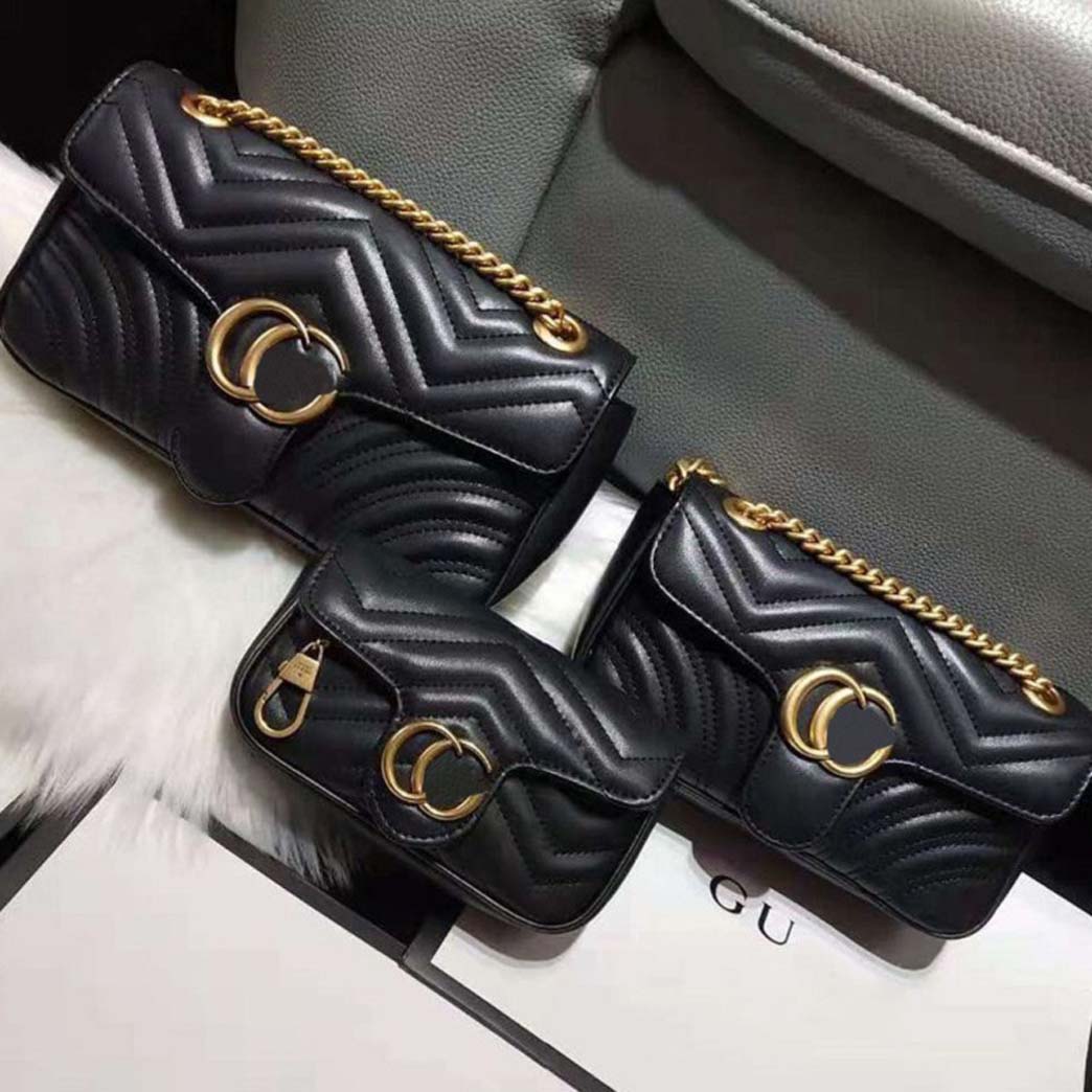 

designer bags handbag tote bag Women Fashion Marmont Classic Cross body 3 Sizes Luxuries Genuine Leather 2 G With Serial Number 2022 new items 1, #6 pink