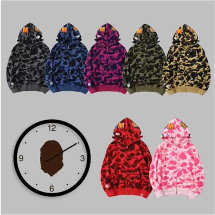 

2022 Shark Designer Hoodie Mens Women Camouflage Jacket Jogger Zipper Japanese Fashion Sportwear Brand Hooded Sweatshirt Tracksuit, No.1