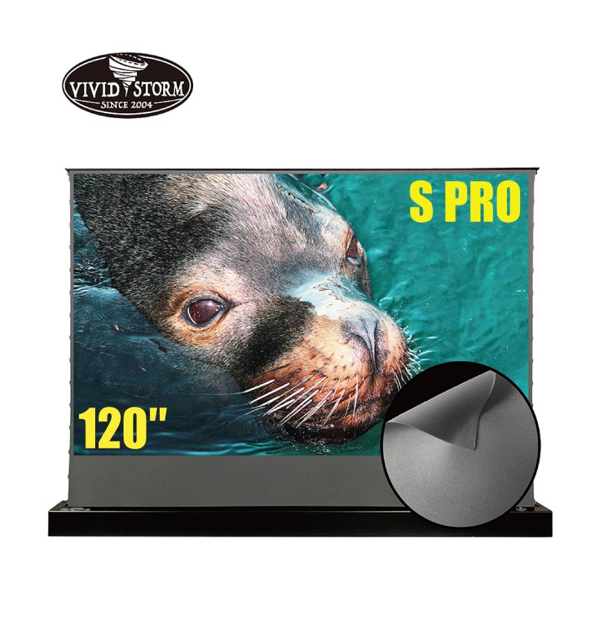 

VIVIDSTORM 120 inch Electric Motorized Floor Rising Screen for Long Focus Throw ALR Projector Projection Obsidian Ambient Light Re9124825