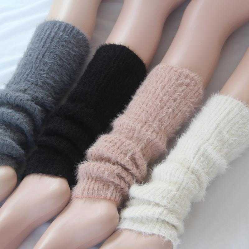 

Socks Hosiery Korea Style Women Winter Warm Solid Soft Stockings Female Thick Over Knee Leg Warmers Knitted Womens Gaiters Beenwarmers T221107, Beige