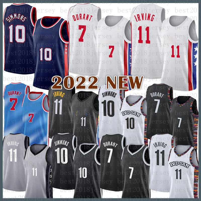 

Basketball Jersey 72 10 Kevin Durant Kyrie Irving 2022 2023 New 7 11 Mens Biggie Ben Simmons Army Green