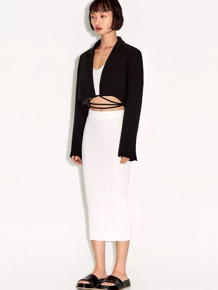 

Women's Suits Fall/winter 2022 Women's Versatile Lapel Long Sleeve Black Bow Short Blazer