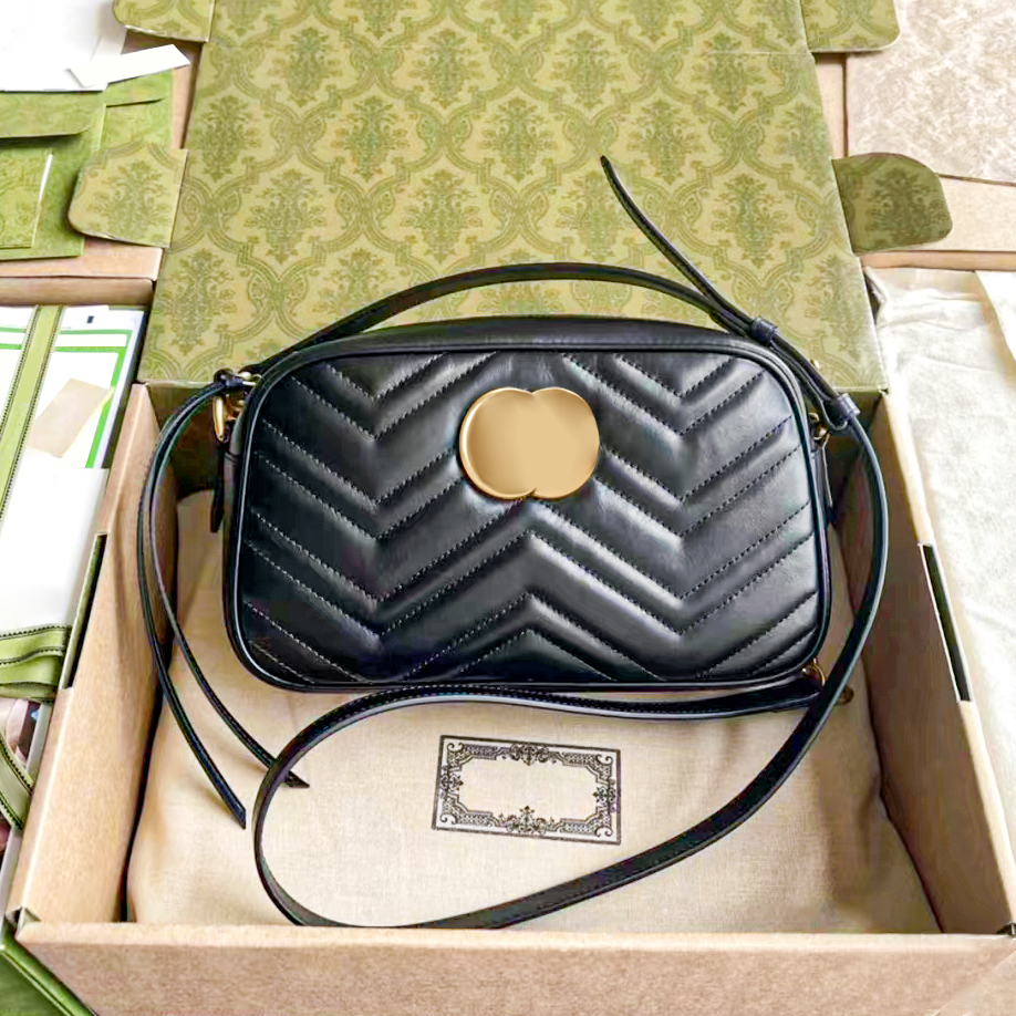 

Fashion Camera Marmont Luxury Clutch Bags tote Cases Women's men Designer crossbody Bags Original Shoulder Bag famous Genuine Leather pockets handbags pochette, White