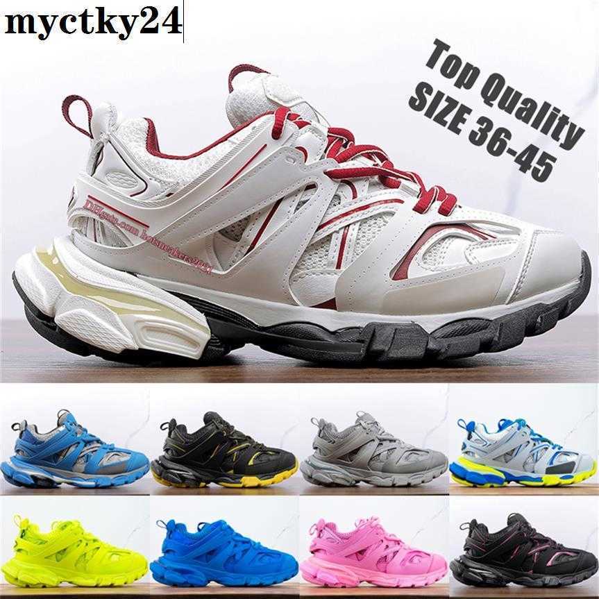 Paris Track 3 Chaussures de marche Top Quality Fashion Cool Grey White Bourgogne Lime Blue Pearl Noir Rose Rose 3.0 MENSION DES MENS