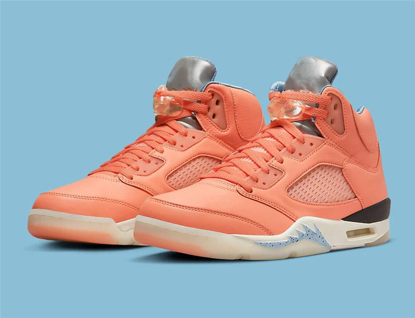 

Authentic 5 DJ Khaled Crimson Bliss Outdoor Shoes Men We The Best White Sliver Leche Blue Sail 5S Sports Sneakers With Original Box