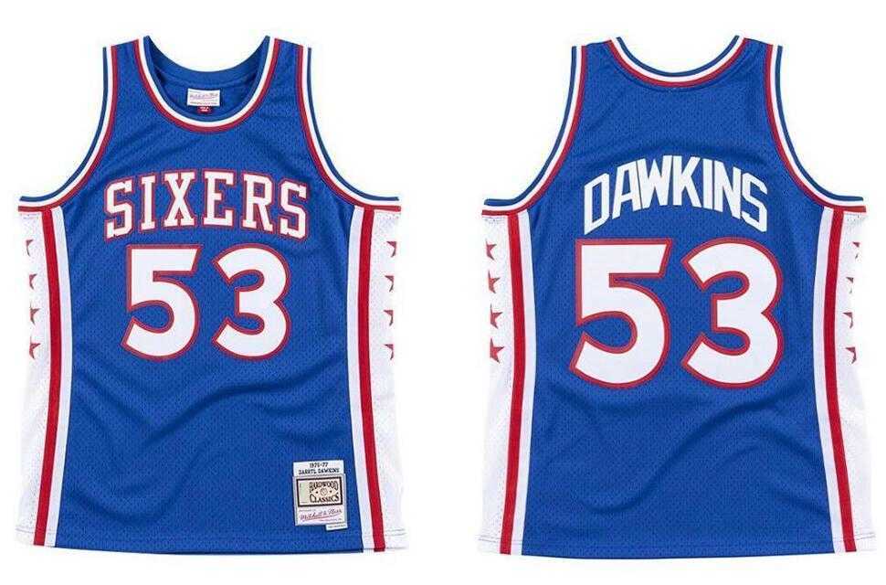 

custom Stitched Darryl Dawkins basketball Jersey S-6XL Mitchell & Ness 1976-77 Mesh Hardwoods Classics retro version Men Women Youth jerseys, Stitched jersey