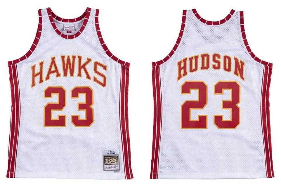 

Stitched Lou Hudson basketball Jersey S-6XL Mitchell & Ness 1972-73 Mesh Hardwoods Classics retro version Men Women Youth jerseys, Stitched jersey