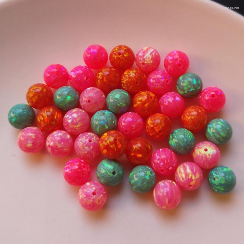 

Beads 10pcs /lot 8mm Synthetic Round Ball Opal Loose Red For Necklace & Jewelry