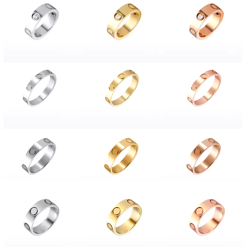 

Hot fashion Love Ring Designer Ring For Women Luxury Accessories Titanium Steel Never Fade lovers Jewelry gift it not come box size5-11