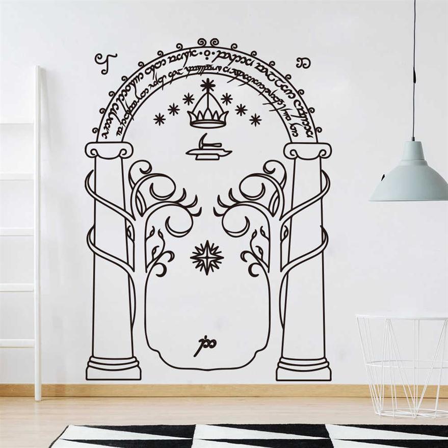 

Film Wall Decal Mines of Moria Door Kids Room Decoration Vinyl Nursery Interior Wall Stickers Boys Dormitory Home Decor Y747 210615288S
