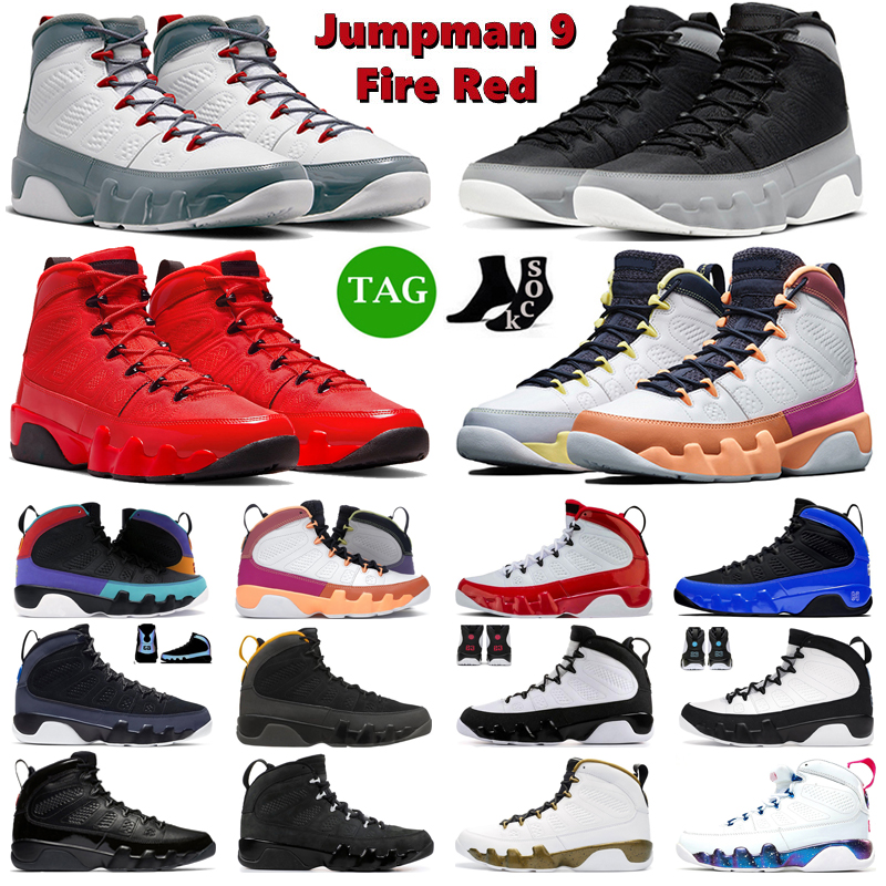 

Jumpman 9 9s Men Basketball Shoes Chile Red Particle Grey University Gold Blue UNC Anthracite Bred Patent Mens Trainers Outdoor Sneakers, #15