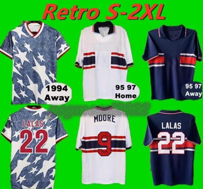 

1994 1997 United States Mens Retro Soccer Jerseys LALAS SORBER PEREZ BALBOA STEWART WEGERLE MOORE 2016 LALAS Home Away Football Shirts 666, Fg4877 1994 away