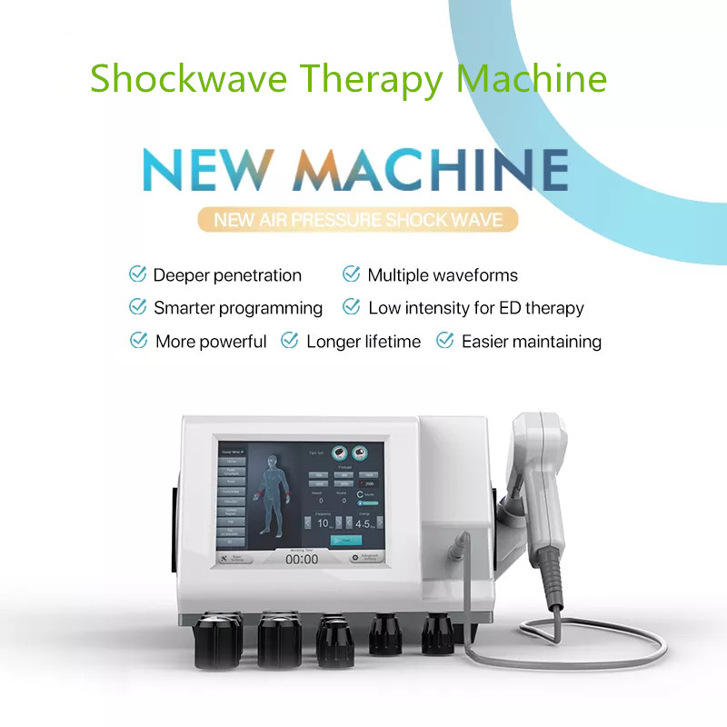 

6 Bar Pneumatic Shockwave Therapy Massage Machine Extracorporeal Shock Wave Physical Pain Relief Body Massage ED Treatment Clinic Use