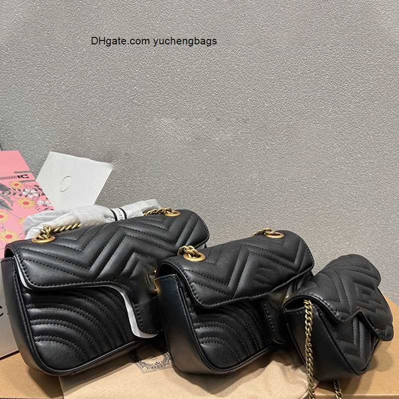 

Bags Messenger bag Luxury Designer Fashion Shoulder Handbags Women Chain Letter Phone Bag Wallet Purse Cross body Metallic 11.7, Black