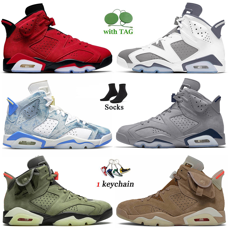 2023 New Jumpman 6 Women Mens basketball shoes 6s Cool Grey Toro Washed Denim Georgetown Size 13 Men Sneakers Cactus Jacks British Khaki Black Infra
