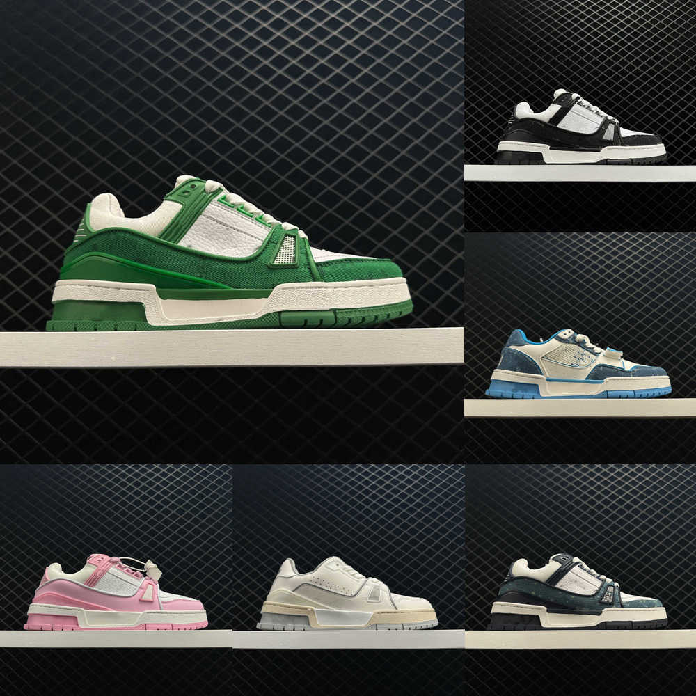 

2022 fashion printing lovers casual skate shoes designer sneakers mens women low cut platform classic black white grey monograms brown flower trainers 36-44, 2727277