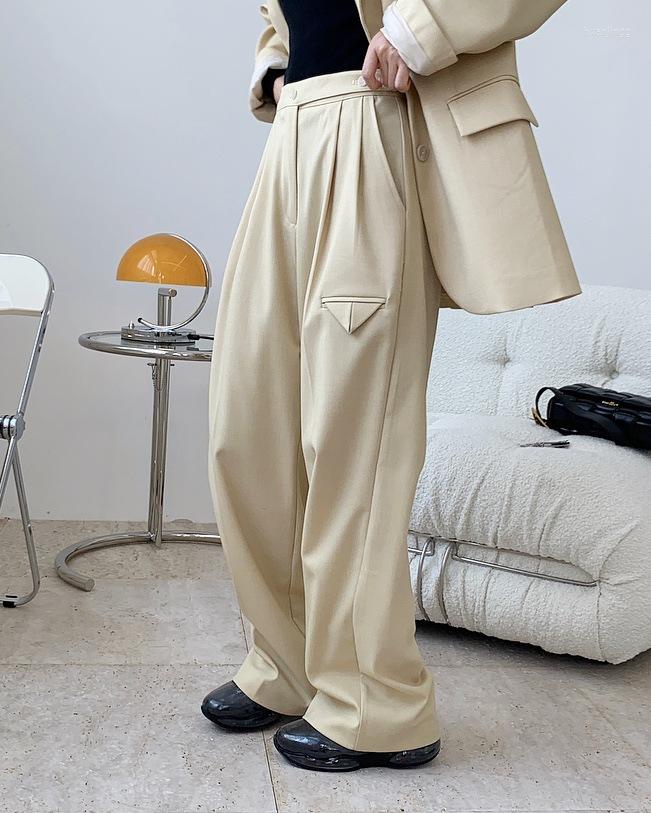 

Women' Suits Woman Long Costume Material Trousers From Set, Beige